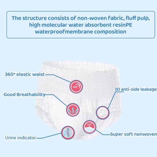 OEM 핸들 플라스틱 포장 가방 개찰구 많은 가방 플라스틱 필름 아기 기저귀 포장 가방