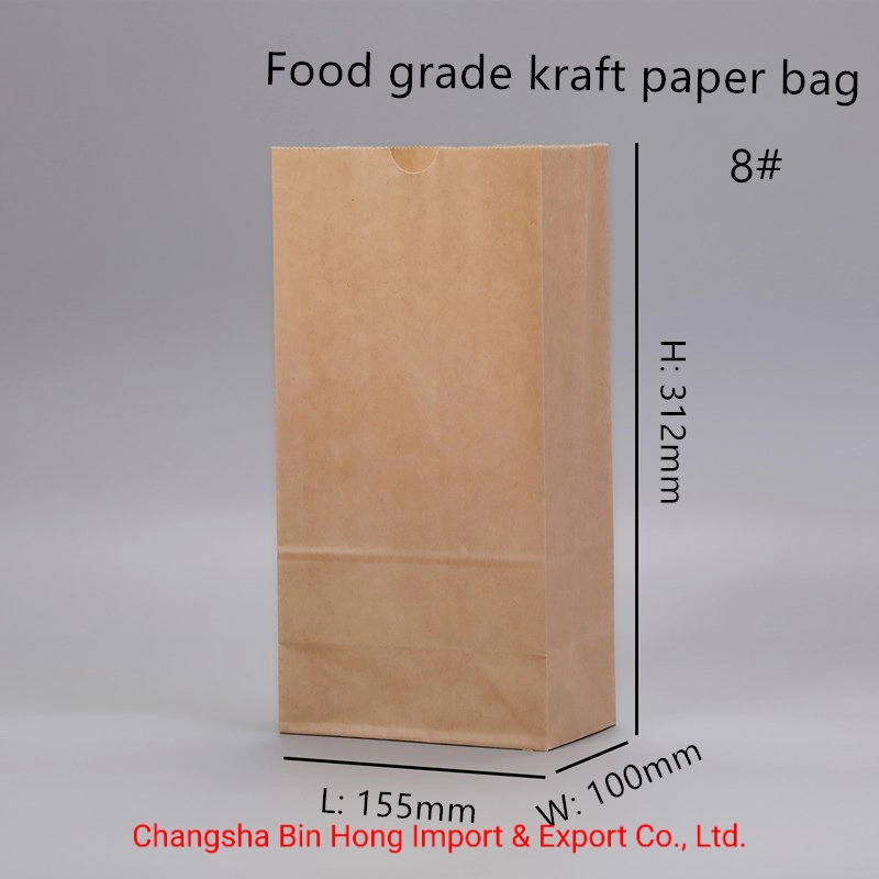 Brown Kraft Jade Wrapping Food Service Grade Paper Bag Pastry