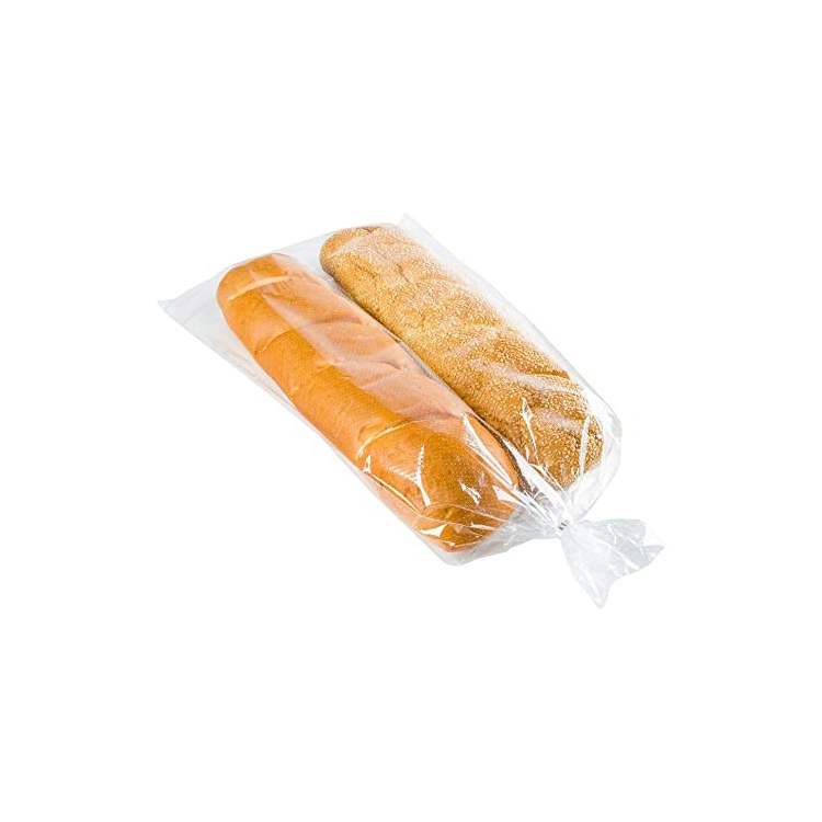 Transparent Plain Bread Food Package LDPE Wicket Plastic Bag with Custom Logo